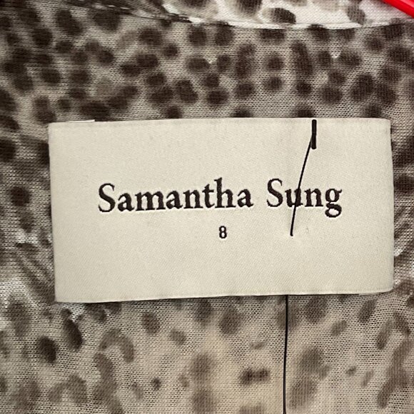 Samantha Sung Animal Print Wool Midi Shirtdress - Picture 5 of 5